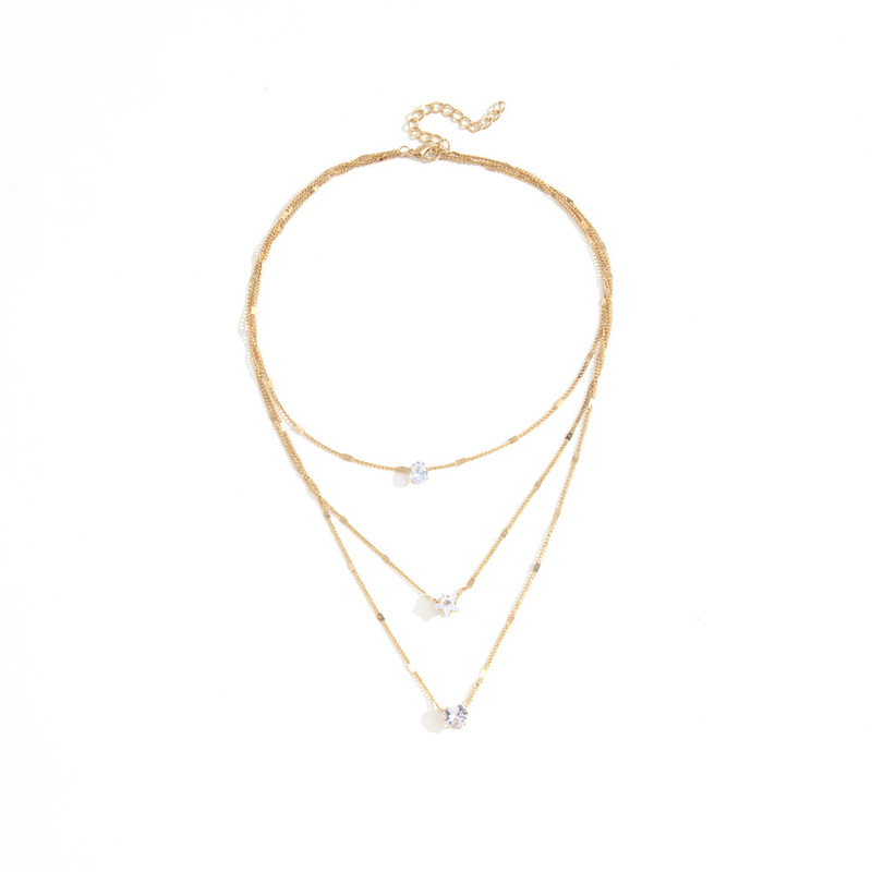 Collar Colgante Capas Mujer Dijes Corazón Estrella Piedra Zirconia Joyería Regalos Amor