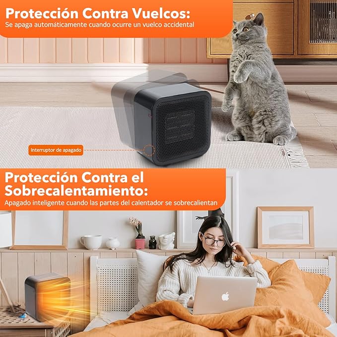 Calefactor,Calentador electrico para hogar 600 W,Calefactor