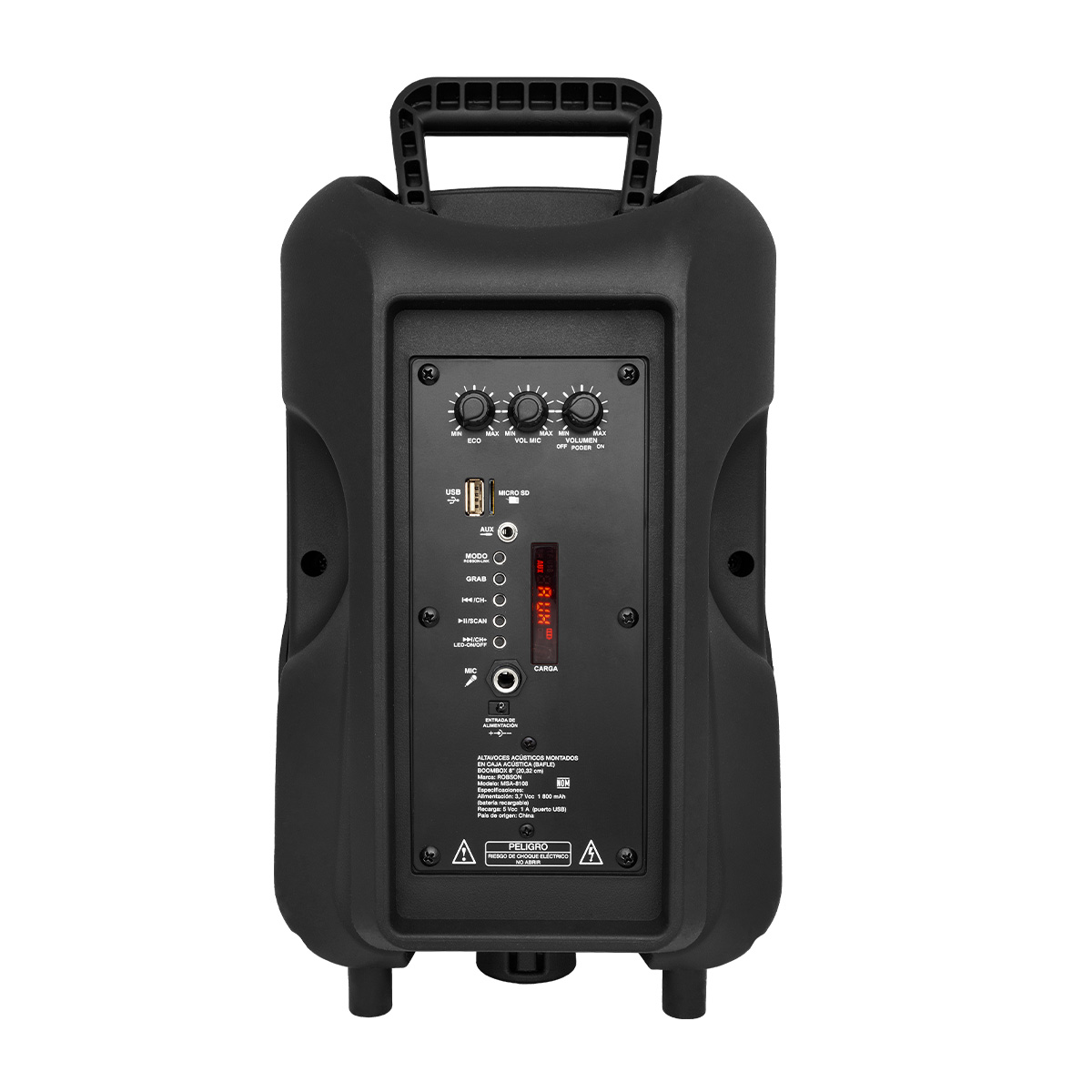 Bafle Bocina Amplificado 8" Robson MSA-8108 Recargable Bluetooth.
