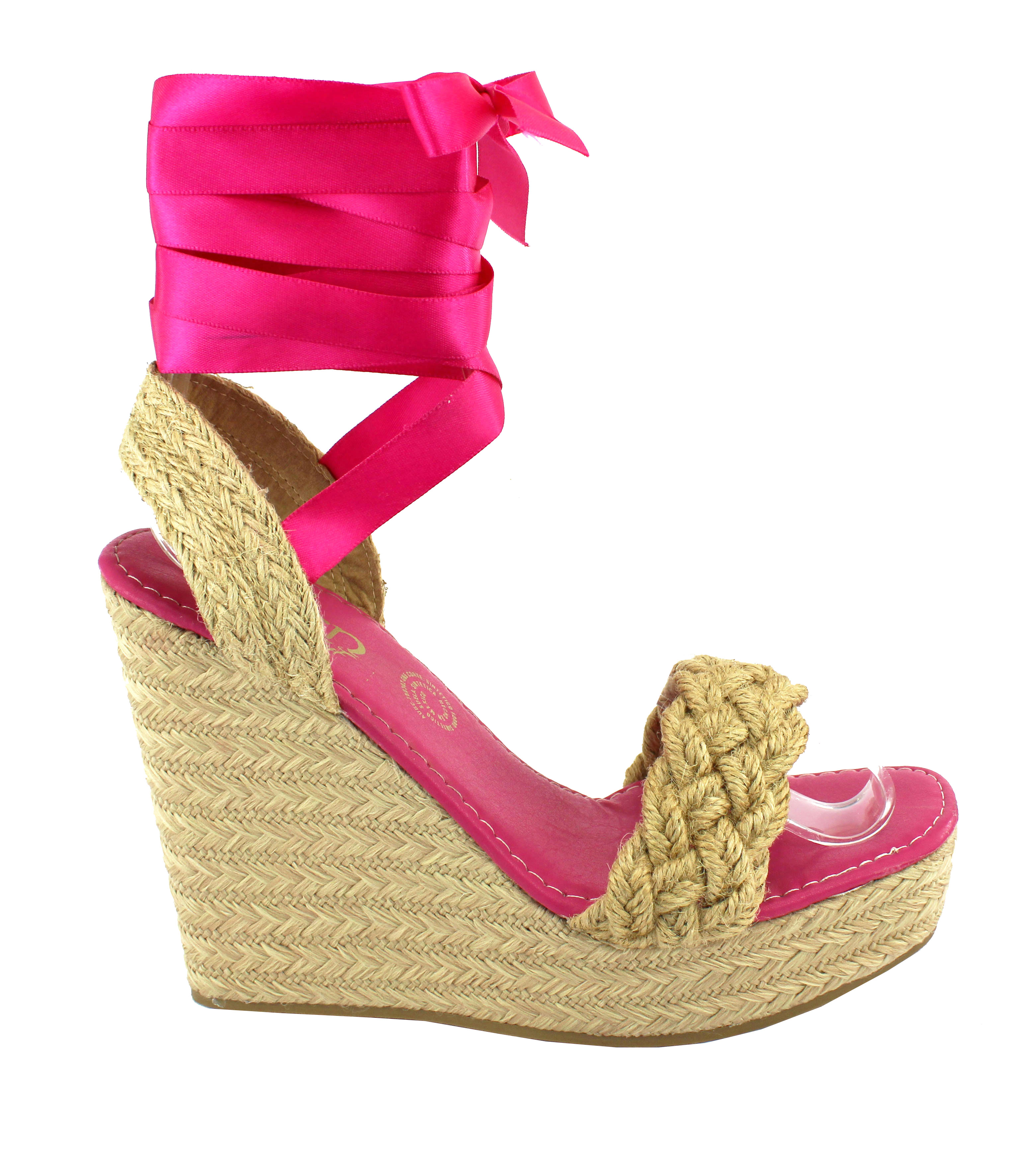 Plataformas Queen By GyF  Yute Con Listones Al Tobillo Alpargatas Casuales Fiusha.