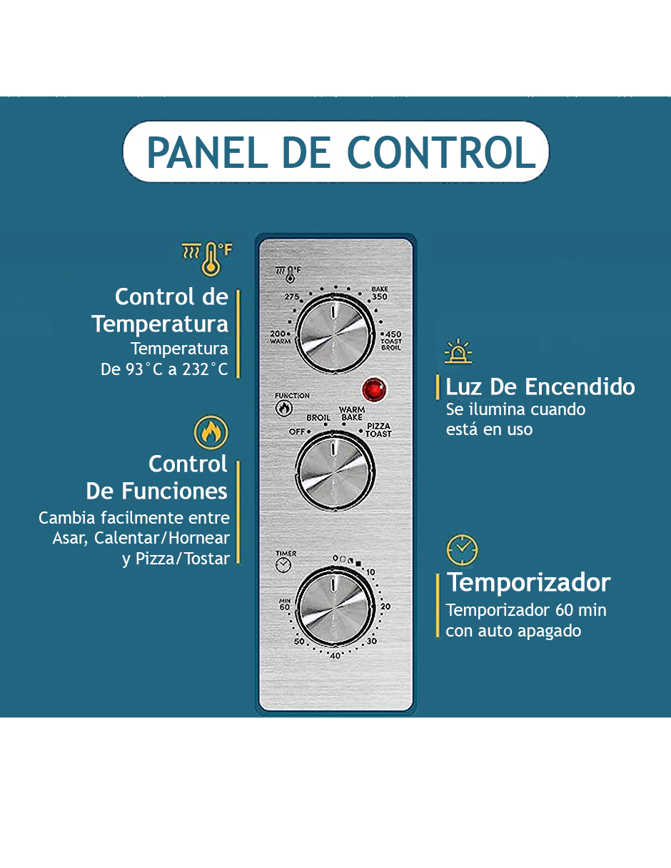 Horno tostador de encimera de doble puerta francesa Elite Gourmet.