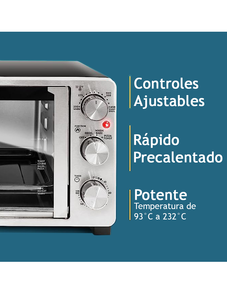 Horno tostador de encimera de doble puerta francesa Elite Gourmet.