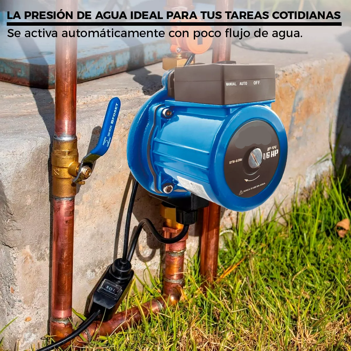 Bomba Presurizadora Automática 1/6 Hp 140 W Adir 1503