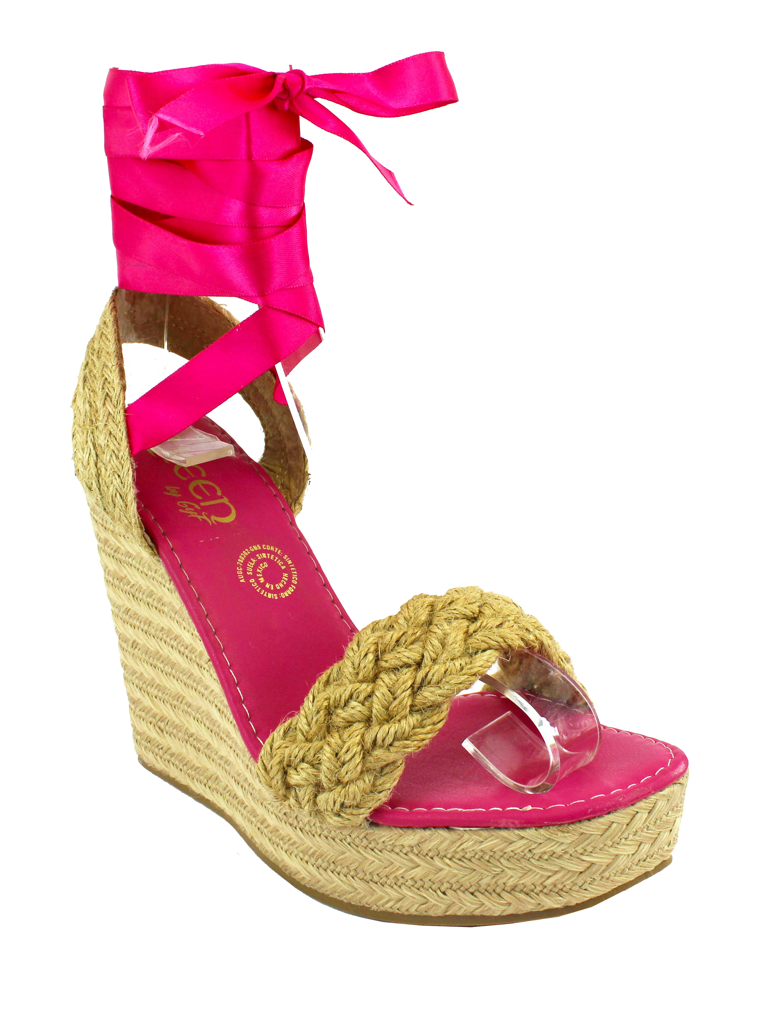 Plataformas Queen By GyF  Yute Con Listones Al Tobillo Alpargatas Casuales Fiusha.