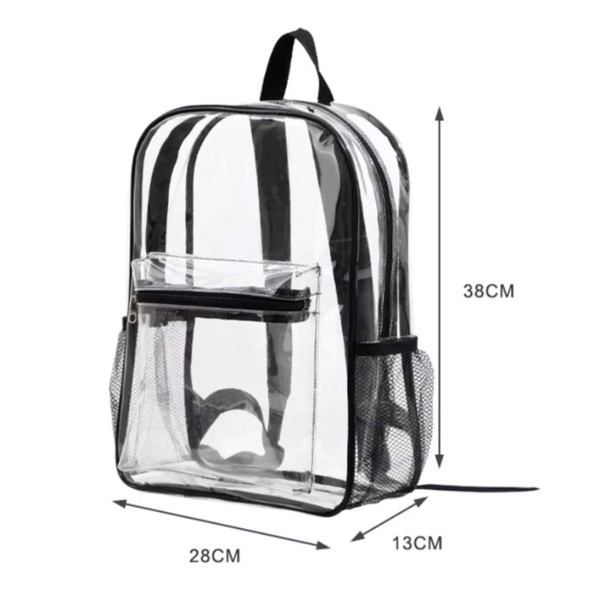 Mochila Transparente Para Hombre Mujer Ninos Escolares Conciertos Multiusos Trendy Resistente Versatil