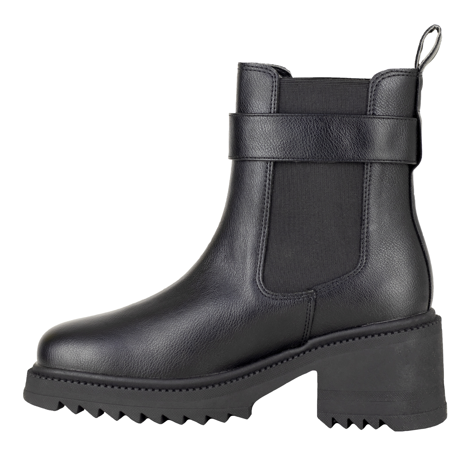 Botin Negro Tipo Militar Plataforma Urbana Salamandra 29950 Tacón.