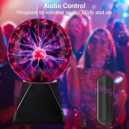 Lámpara De Bola De Plasma Estático Mágico Control De Sonido