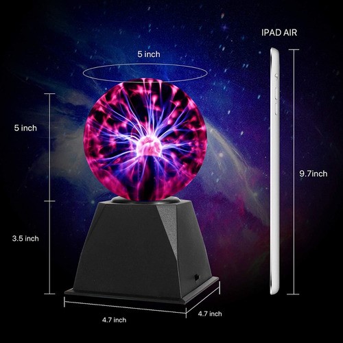 Lámpara De Bola De Plasma Estático Mágico Control De Sonido