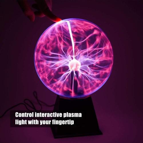 Lámpara De Bola De Plasma Estático Mágico Control De Sonido
