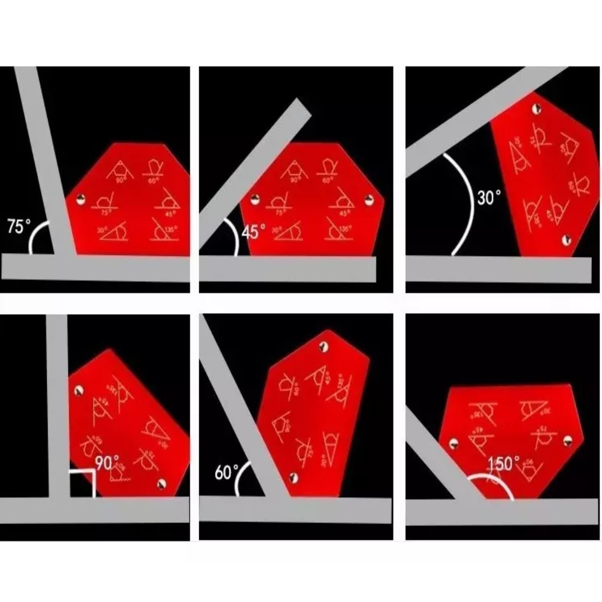 Kit De 6 Escuadra Magnética Para Soldar