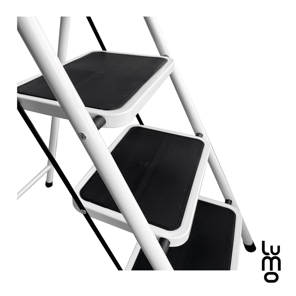 Escalera De Acero Tubular Tipo Tijera Plegable 4 Escalones.