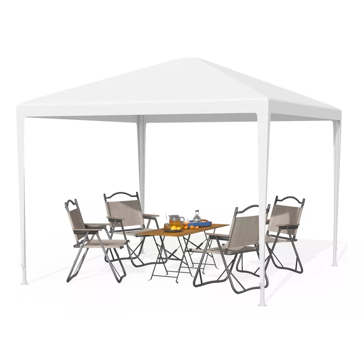 Toldo Reforzado Tienda De Negocios Carpa Simple Blanco 3×3m.
