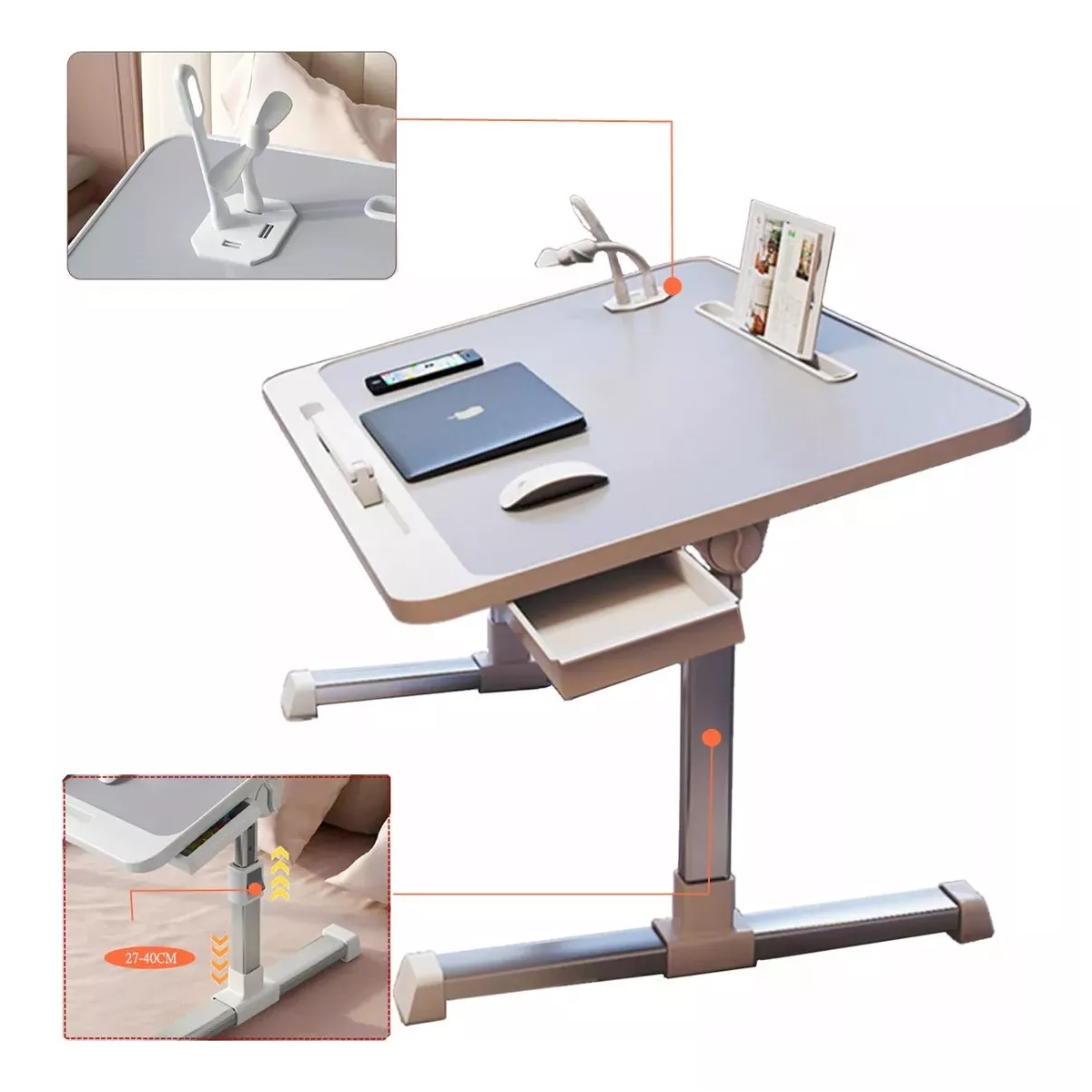 Mesa Plegable De Elevación De Computadora Para Cama.