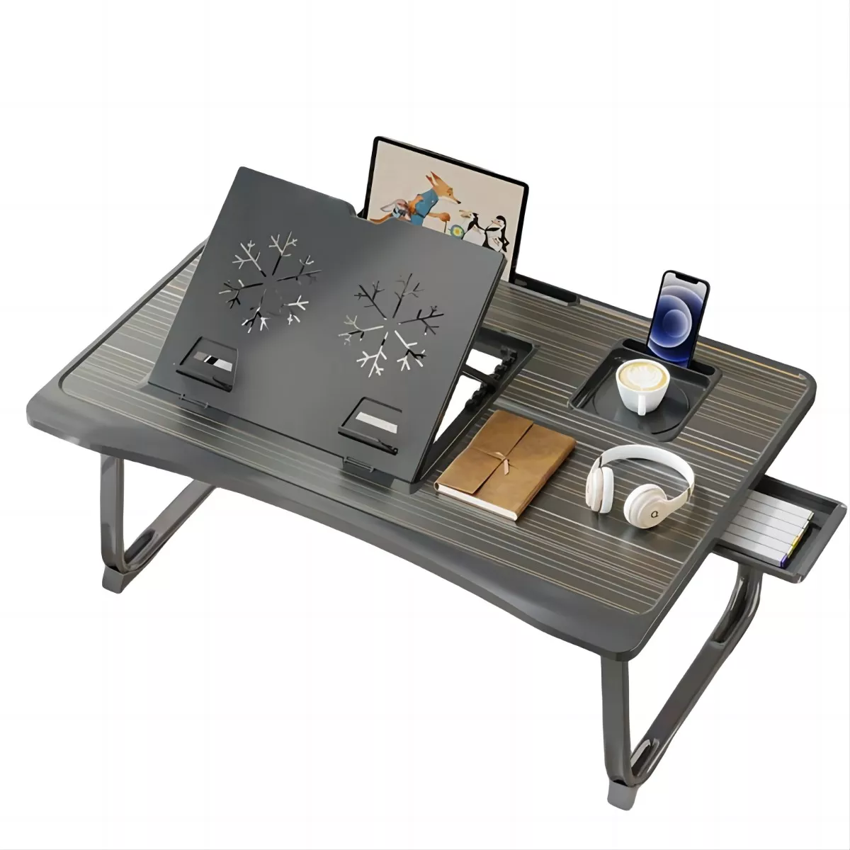 Mesa Cama Portátil Plegable Para Laptop Soporte Altura Ajust.