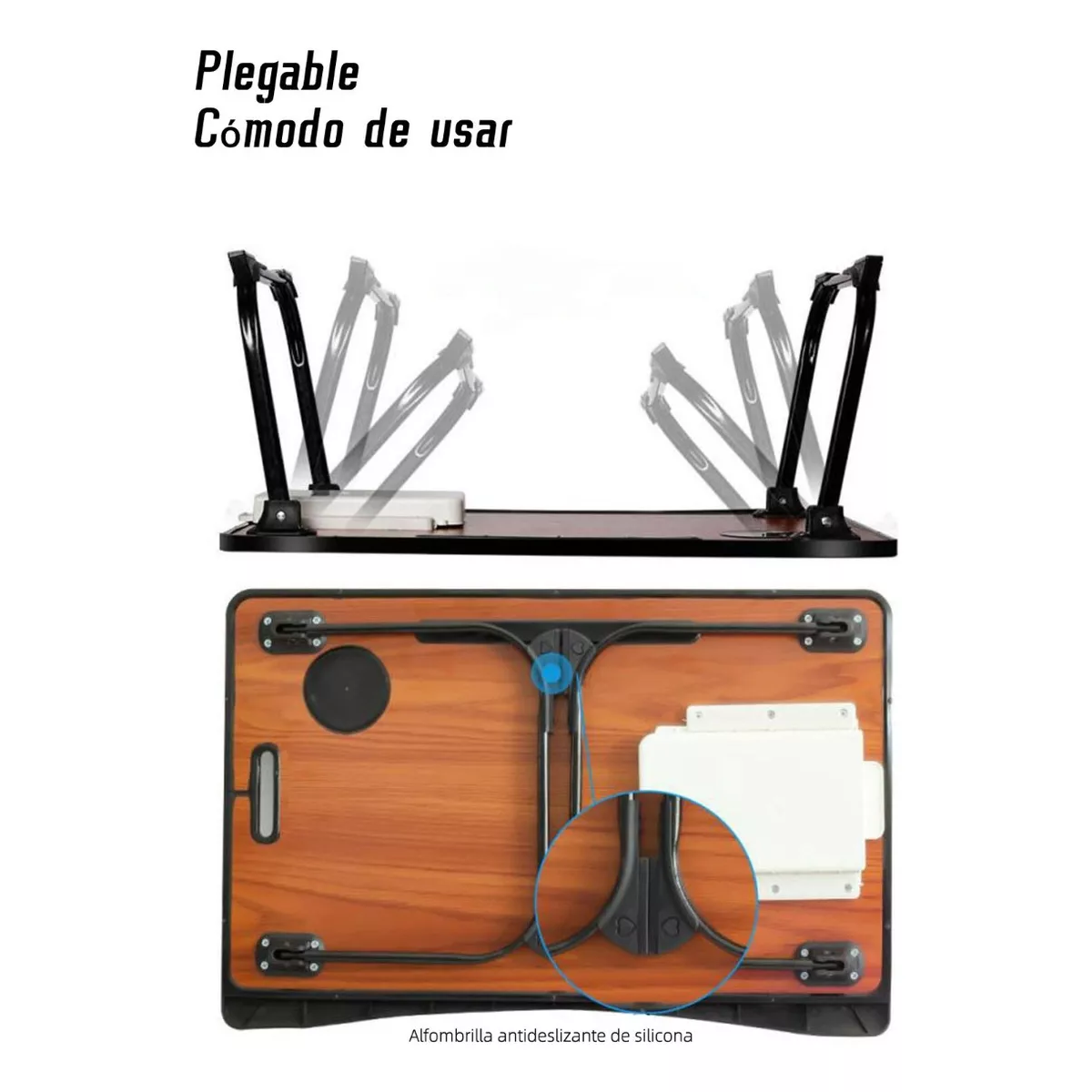 Mesa Cama Portátil Plegable Para Laptop Soporte Altura Ajust.