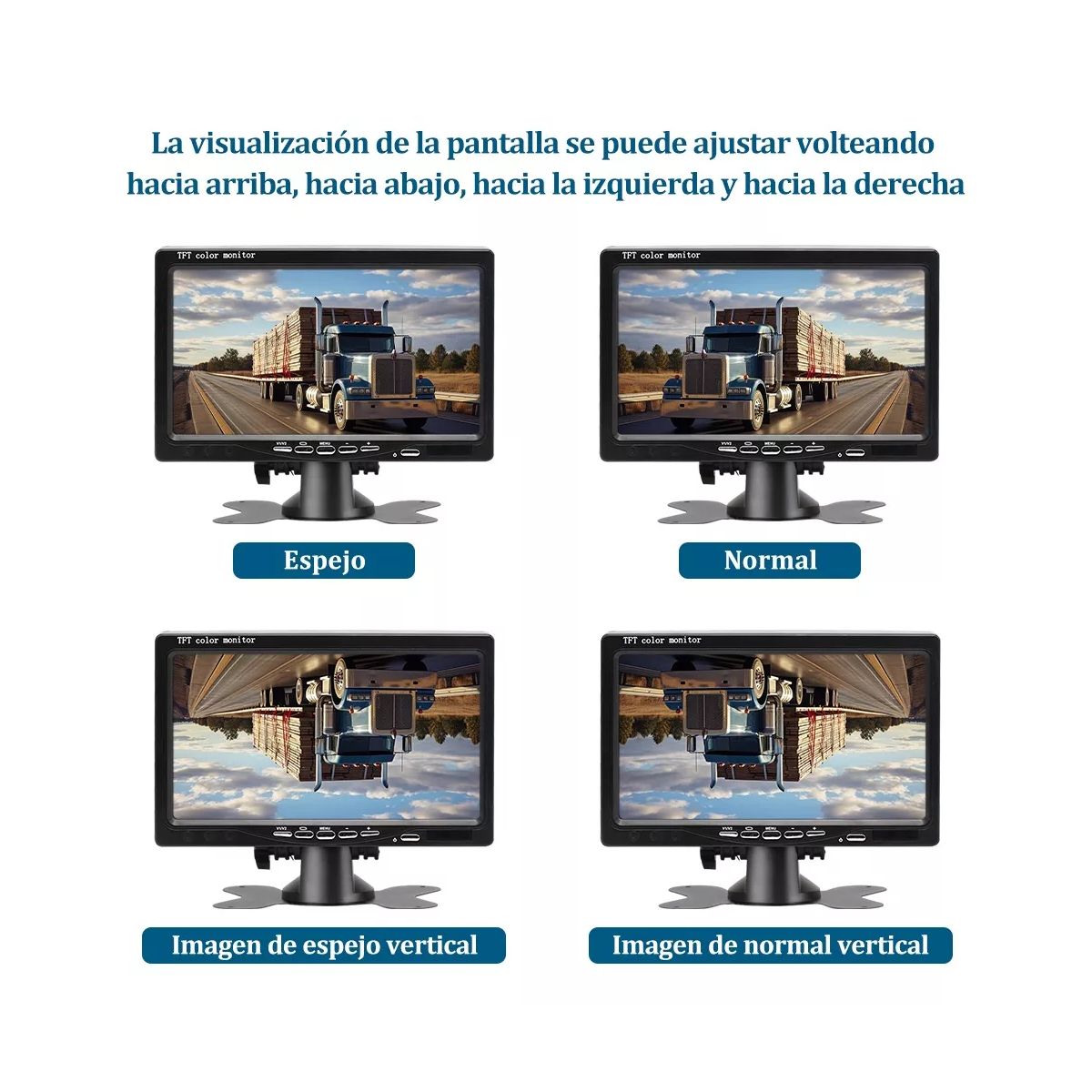 Pantalla Monitor Tft Led 7 PuLG Para Auto Camión Vigilancia.