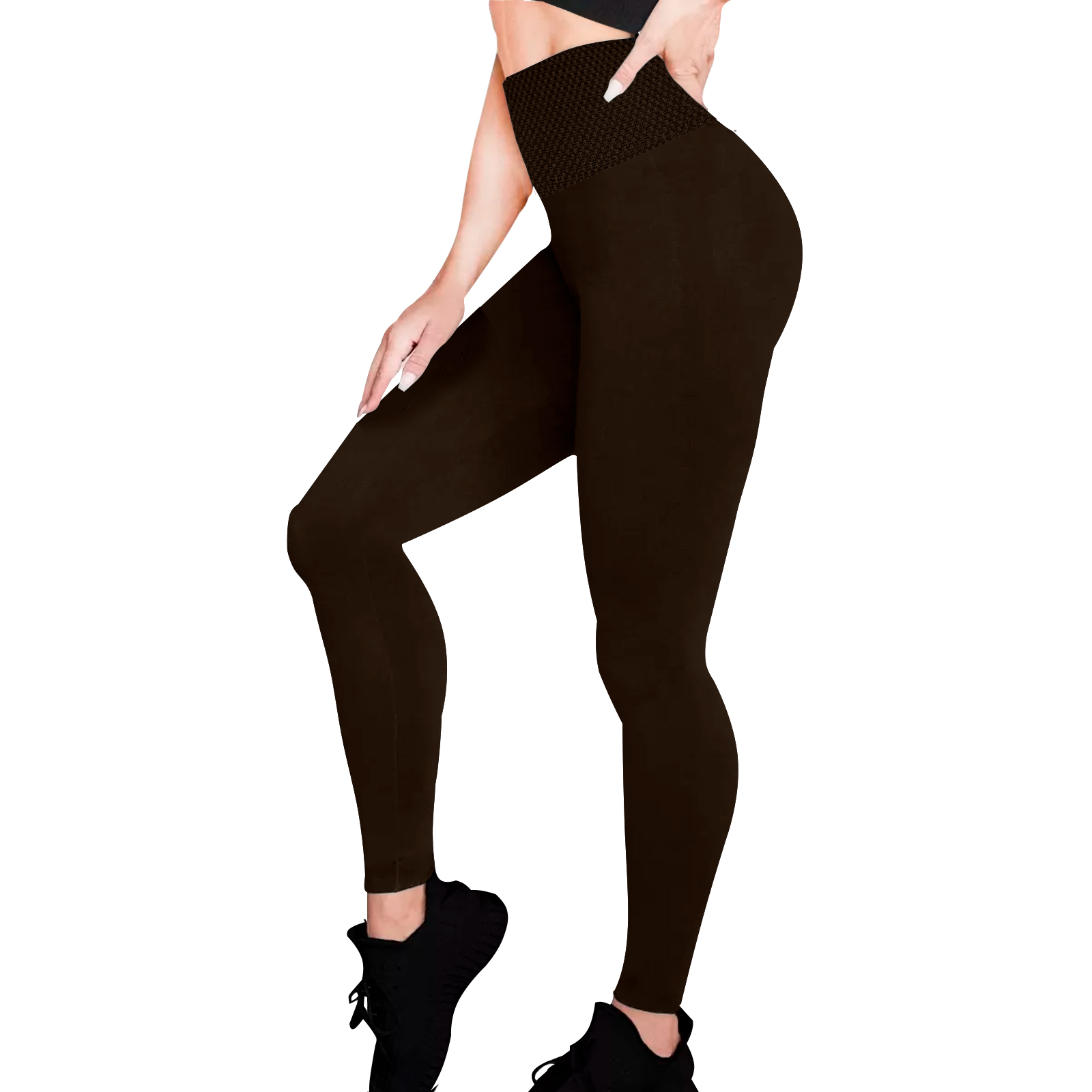 Leggings Termico Mujer, Cafe, Cintura Alta, Unitalla, Afelpaddo, Pantalones de Yoga, Estirable, Pilates, Gimnasio, Atletismo.