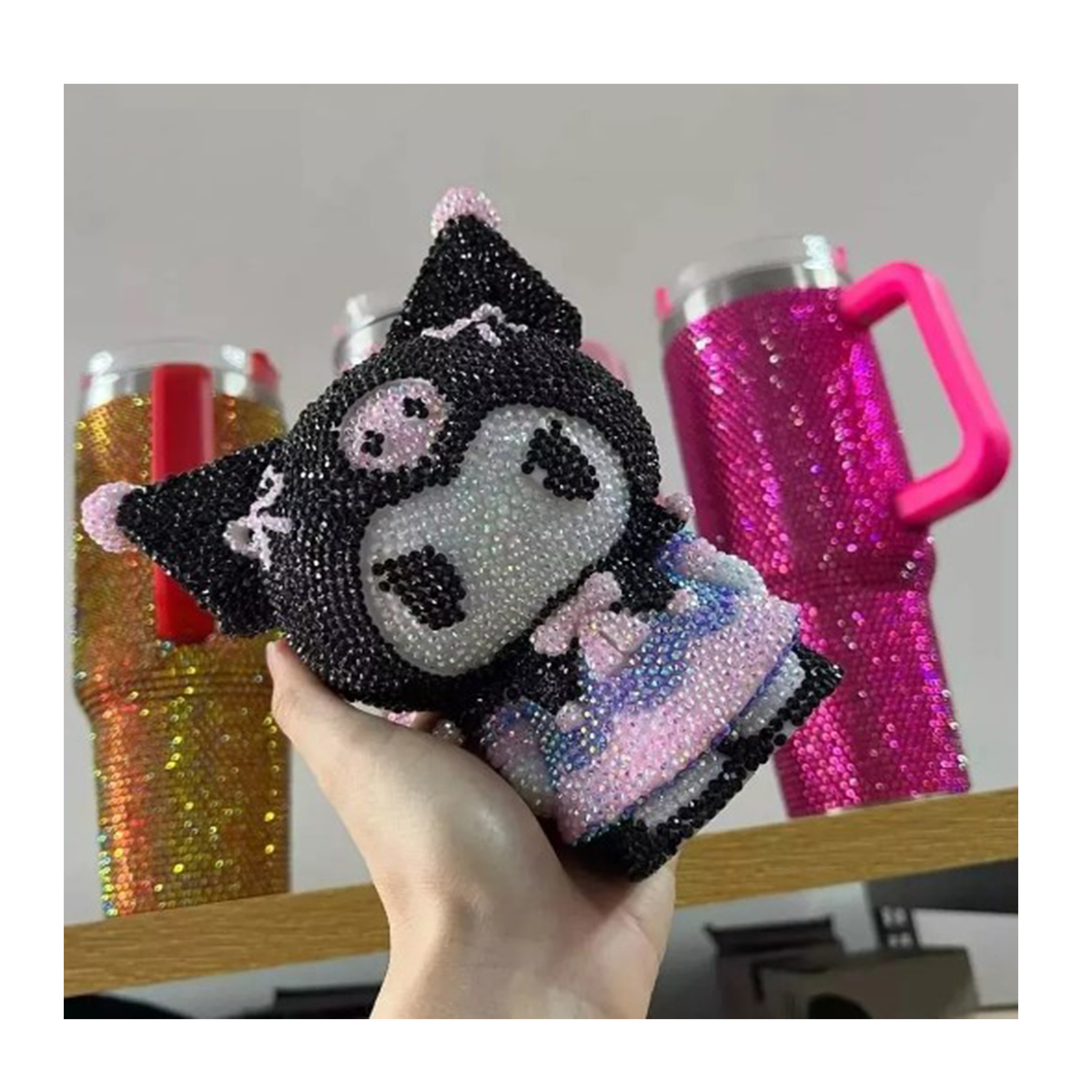 Alcancía Decoracion Diamond Painting Kawaii Sanrio Kuromi