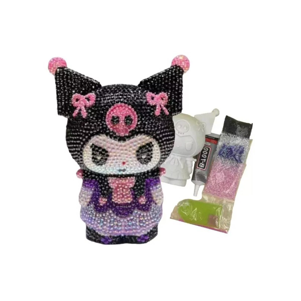 Alcancía Decoracion Diamond Painting Kawaii Sanrio Kuromi