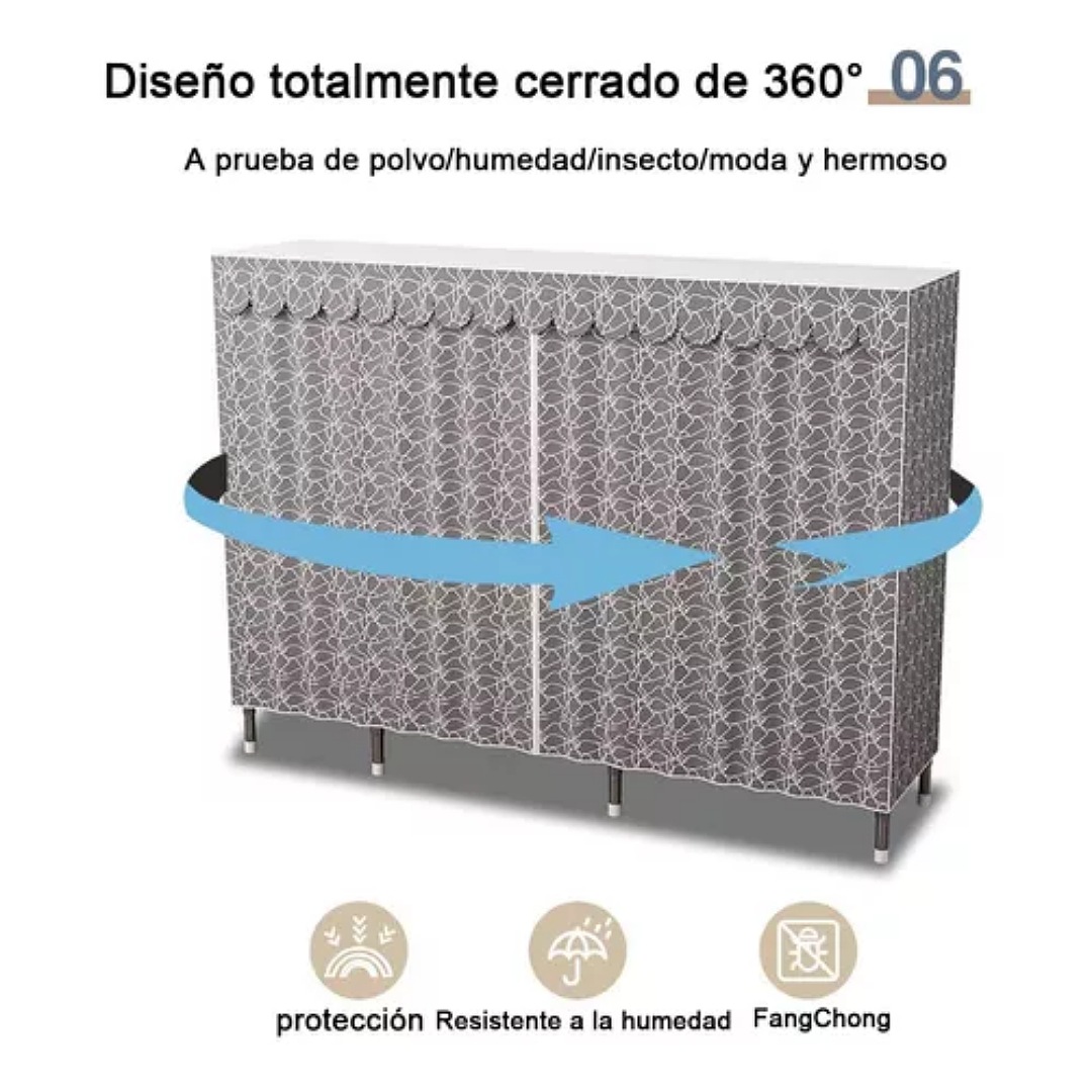 Closet Ropero Armable Guardarropa Organizador Para Ropa Rack