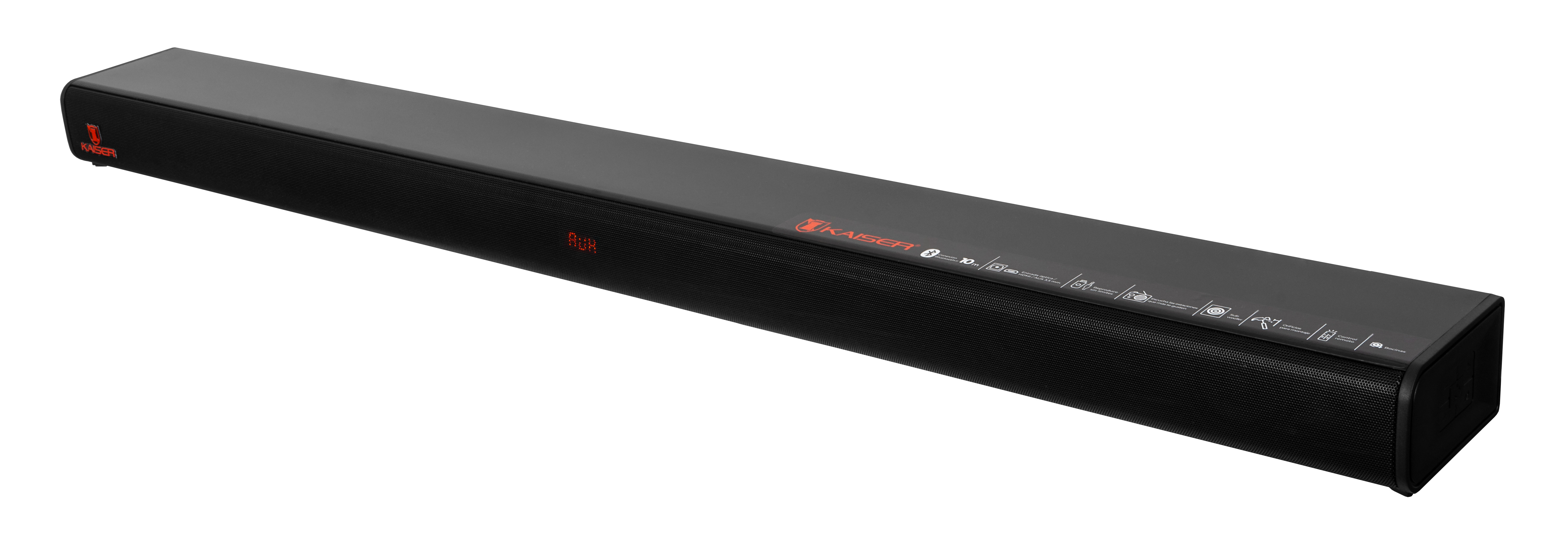 Barra De Sonido Kaiser 2,1 Canales Y Subwoofer, Kbs-4060 Color Negro.