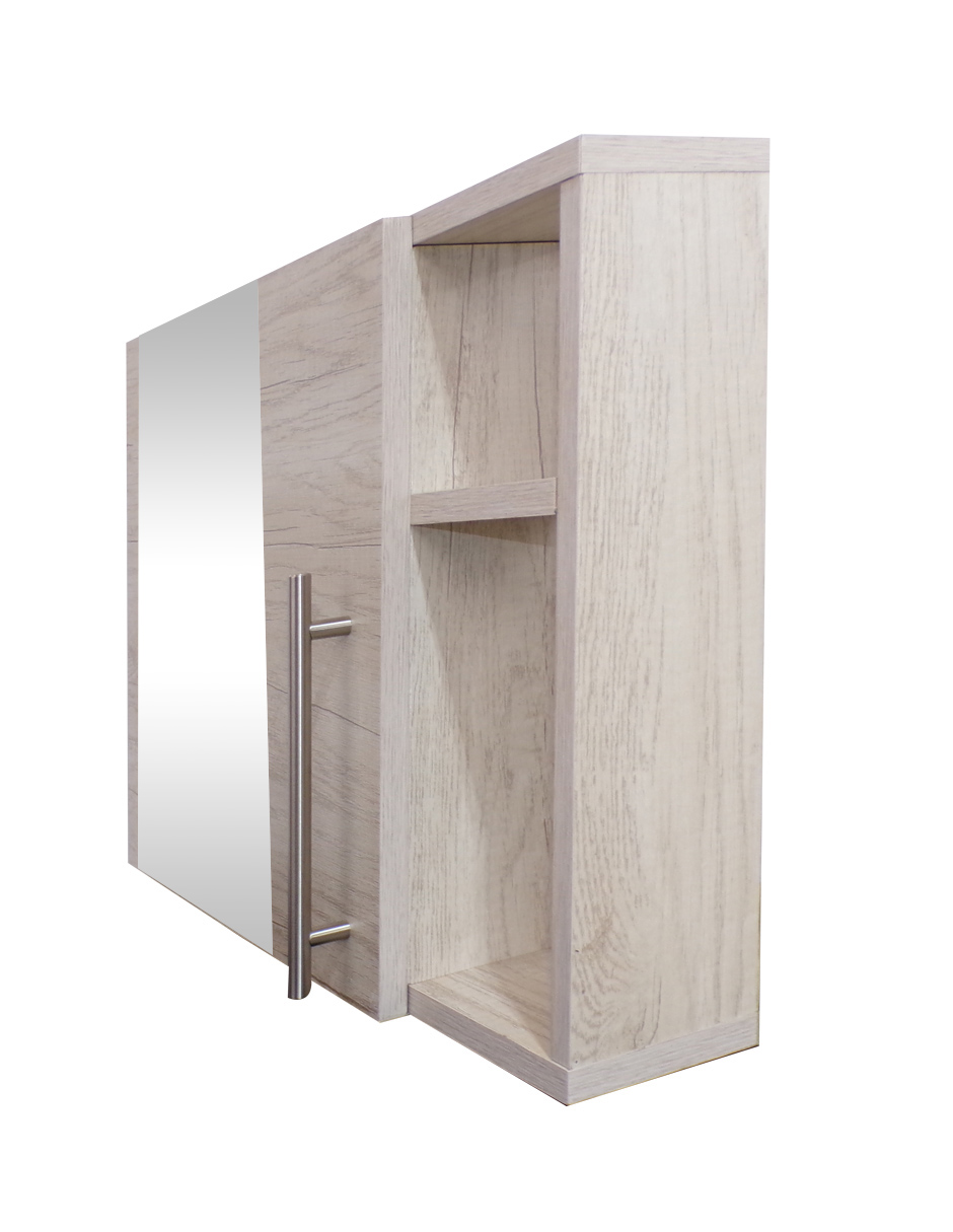 Combo De Gabinete Para Baño 08 Con Puerta Y Cajón Con Lavabo Y Monomando + Botiquin Con Espejo