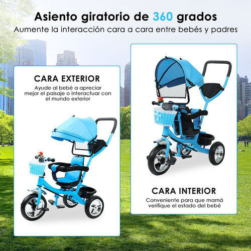 4 En 1 Carriola De Bastón Plegable Tipo Triciclo Para Bebe.