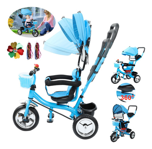 4 En 1 Carriola De Bastón Plegable Tipo Triciclo Para Bebe.