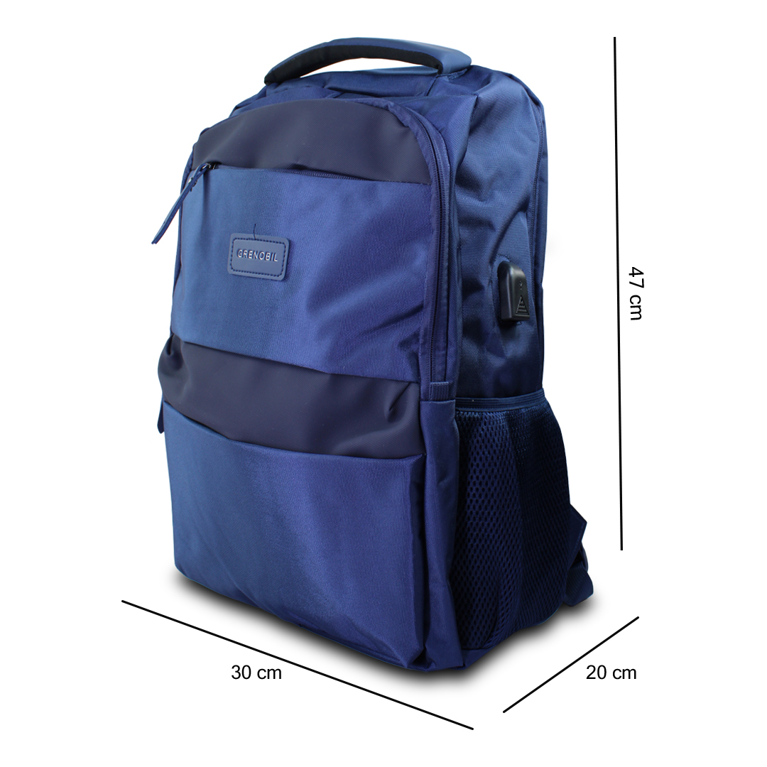 Mochila Escolar De hombre Azul Grenobil Gn-180704.