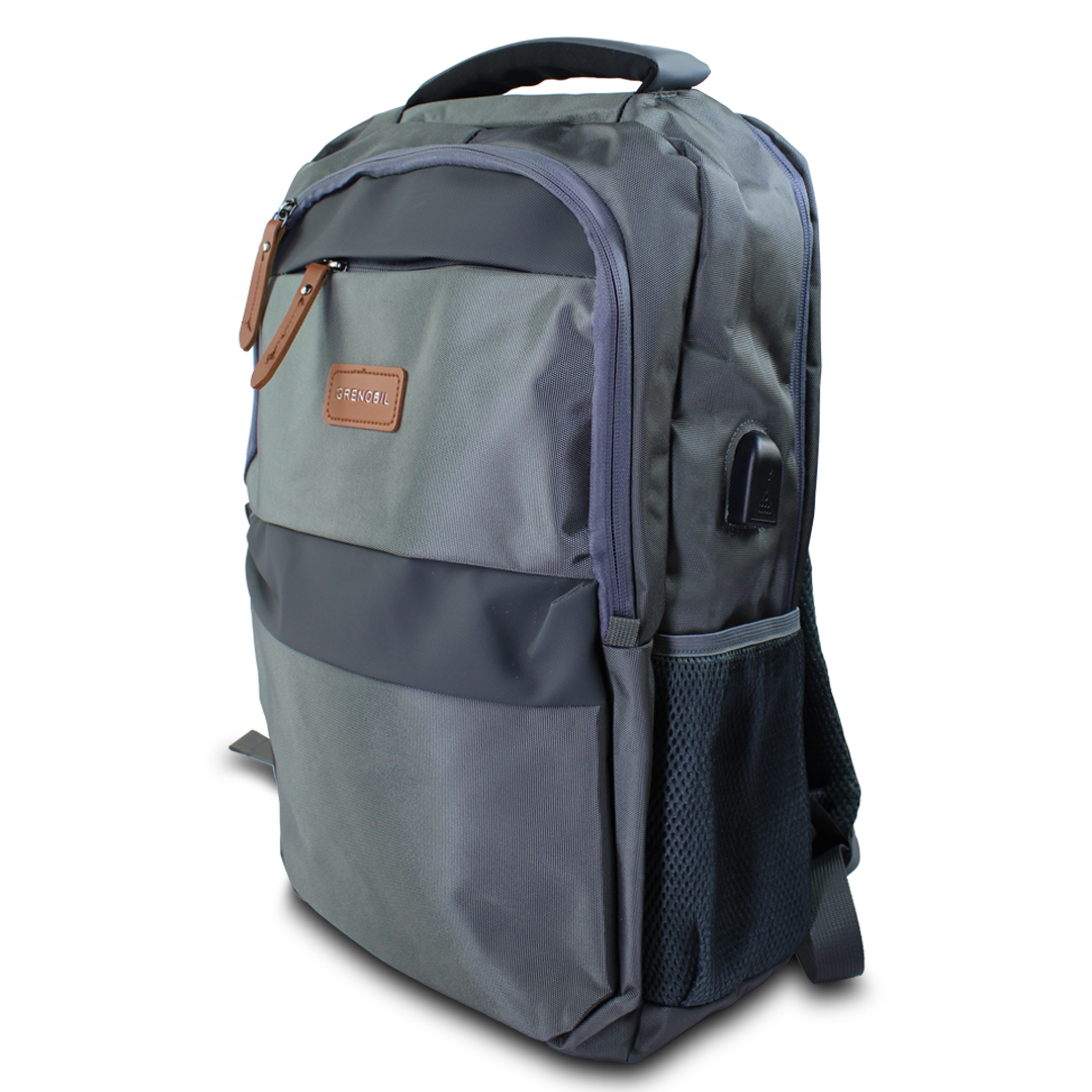 Mochila Casual Gris Para Laptop 15 pulgadas Grenobil Gn-180704.