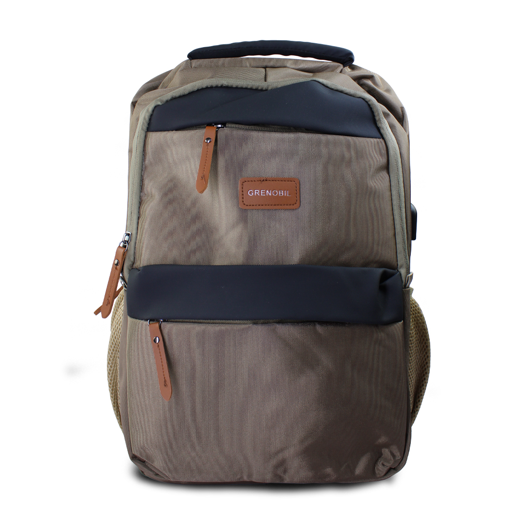 Mochila Escolar De hombre Cafe Grenobil Gn-180704.
