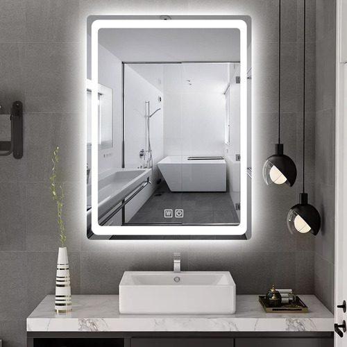 Espejo Con Luz Led Touch De Lujo Para Tocador O Baño 50x70cm.