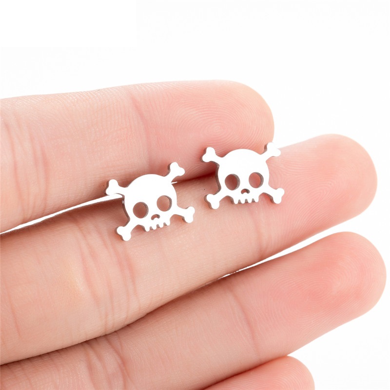 Aretes Pendientes Halloween Calavera Mujer Elegante Moda Fiesta Regalo