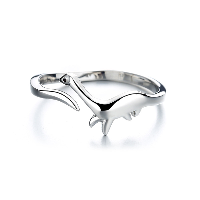 Anillos Dinosaurio Cuello Largo Mujer Joyería Ajustable Abierto Regalo.