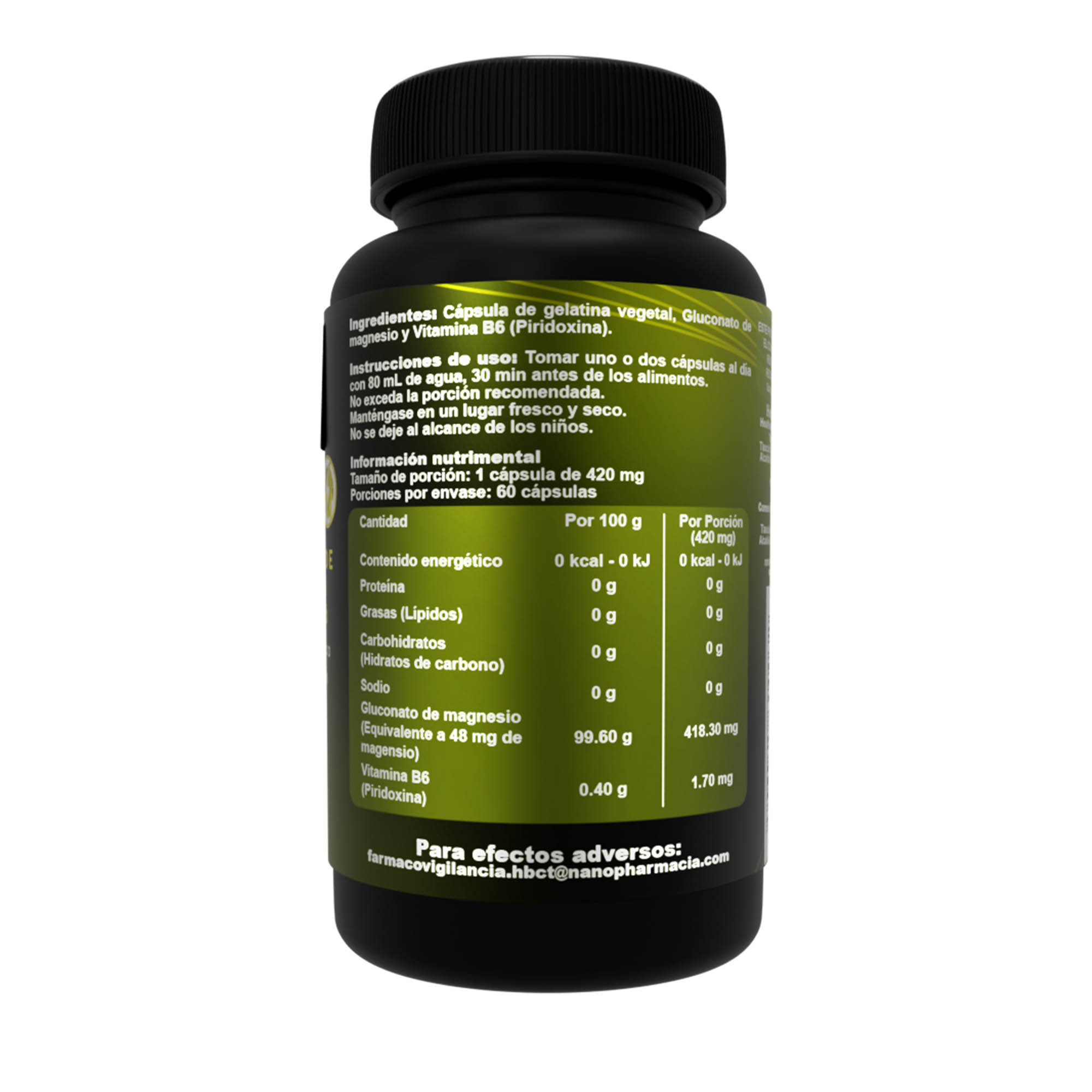 GLUCONATO DE MAGNESIO / VITAMINA B6 CON NANOTECNOLOGIA APLICADA - ANANKE 
