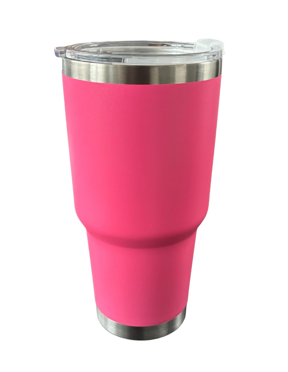 Termo de acero inoxidable Barbie color fucsia 30 Oz.