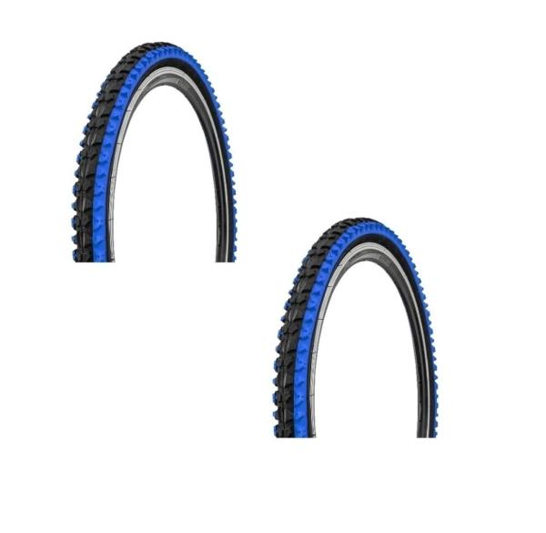 PAR DE LLANTAS R-26 X 2.125 P/BICICLETA MTB AZUL ENDY1