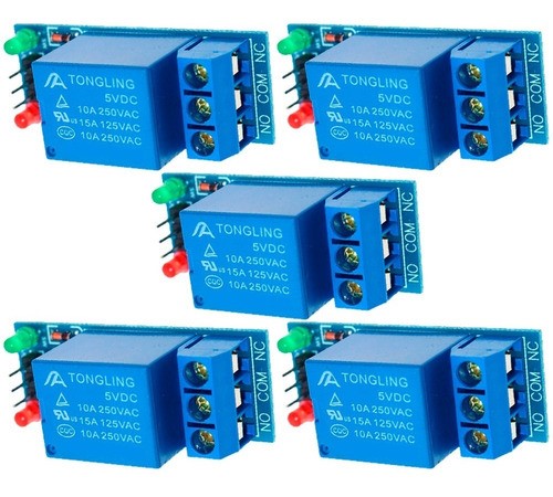 Modulo Relevador Relay 1 Canal 5v Rele Arduino 5 pzs