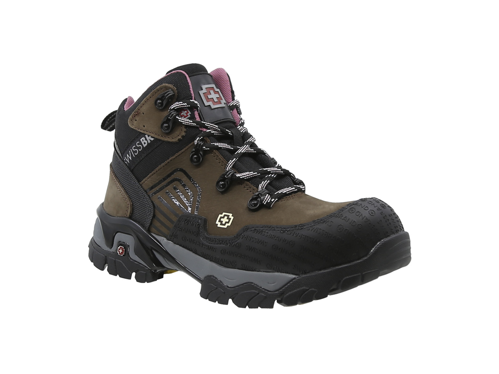 Bota de trabajo Swissbrand Industrial Alpes 416 café para Mujer