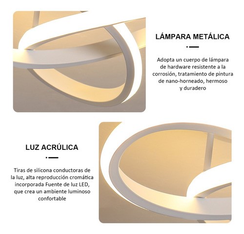 Lámpara De Techo Decorativa Moderna Iluminación Tres Tonos.