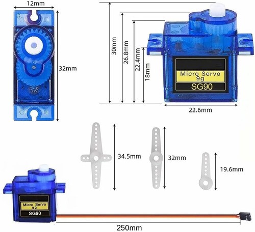 Servomotor Micro Sg90 1.6kg Servo Motor Arduino Pic 5 pzs 