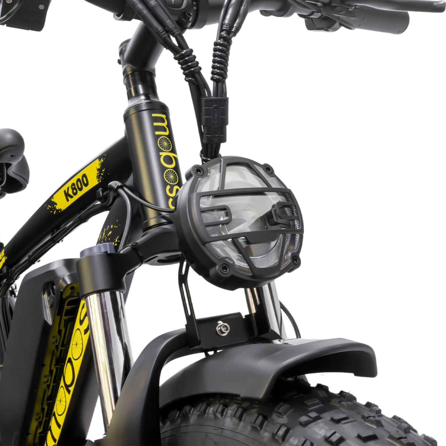 Bicicleta Eléctrica de montaña doble motor Fatbike Moboss K800 1000W x 2 26" Amarillo.