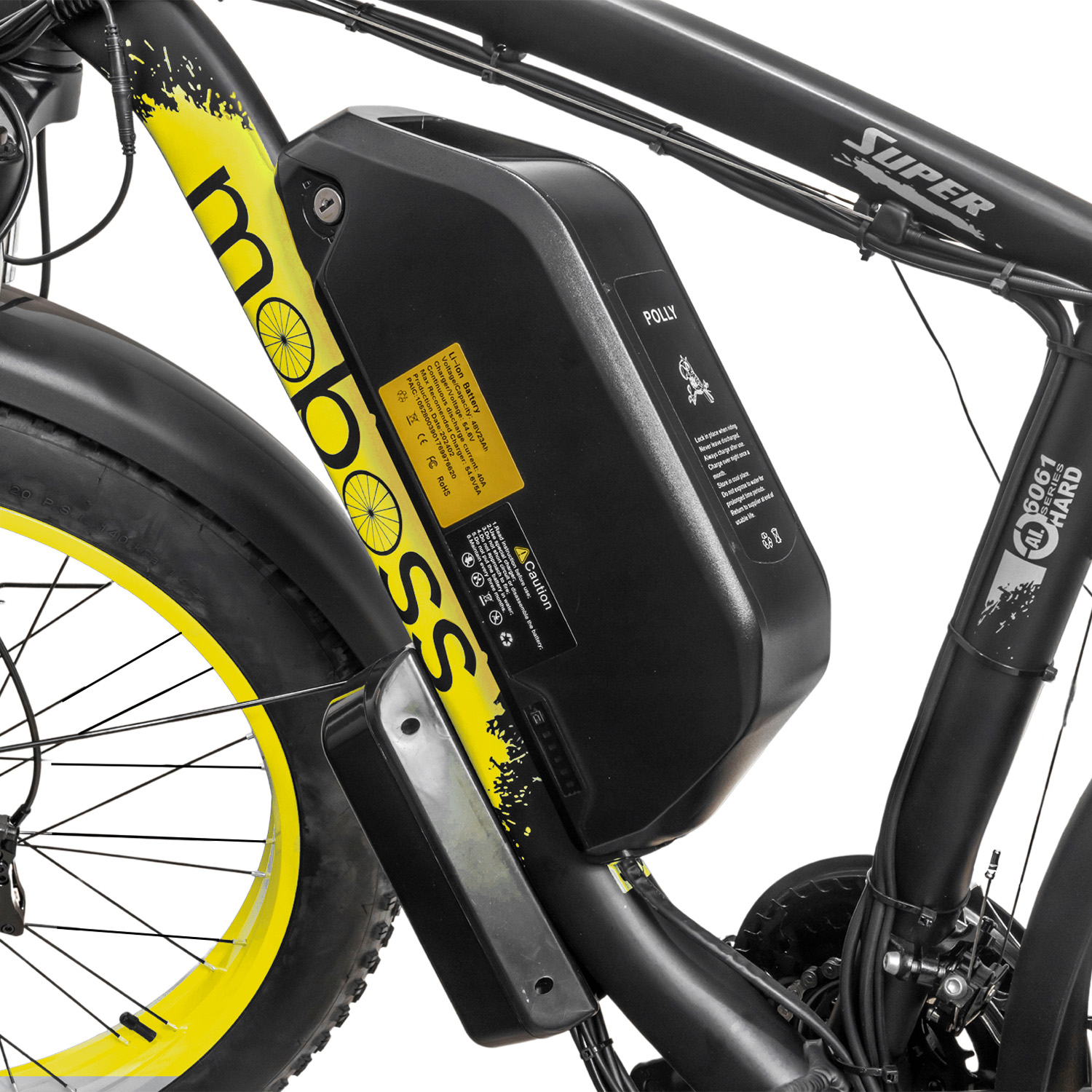 Bicicleta Eléctrica de montaña doble motor Fatbike Moboss K800 1000W x 2 26" Amarillo.