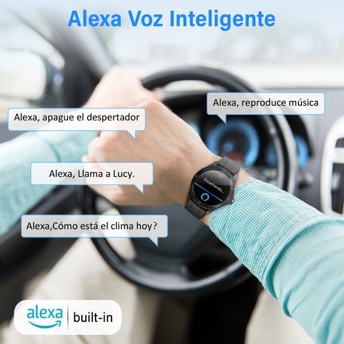 Smartwatch Hombre Reloj Inteligente Bluetooth Llamadas Alexa negro