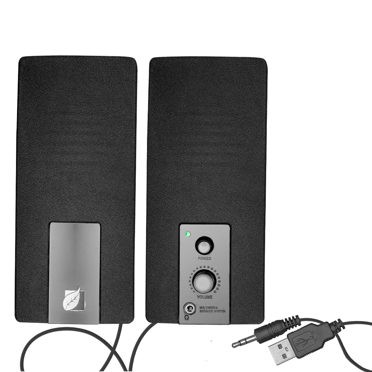 Bocinas Amplificadas Green Leaf Multimedia Usb 3w 18-9205.