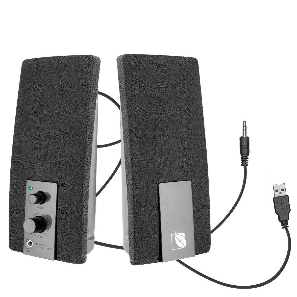 Bocinas Amplificadas Green Leaf Multimedia Usb 3w 18-9205.
