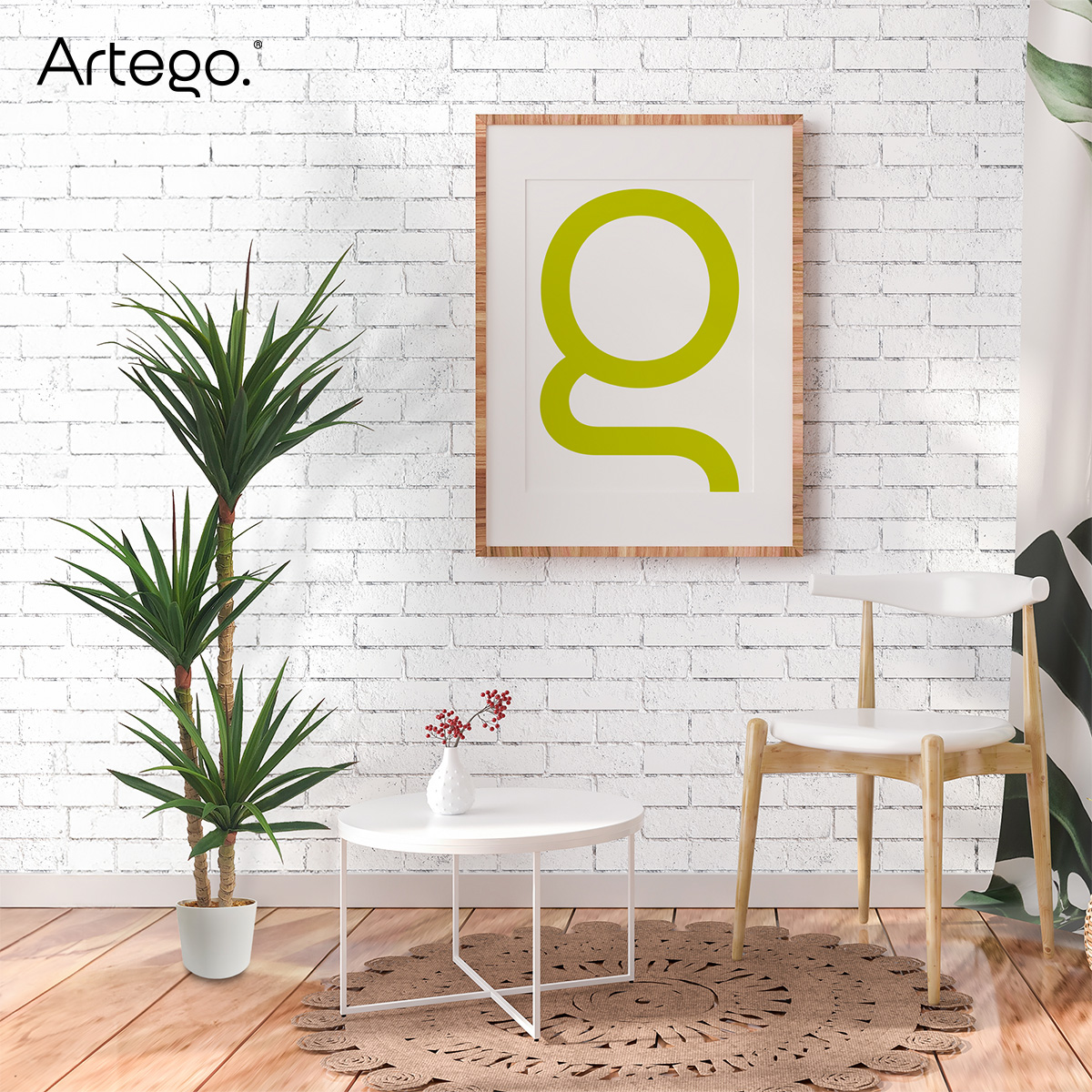 Planta artificial decorativa moderna con maceta Dracaena Palo de Brasil de 140cm de alto Artego para hogar sala comercio oficina.