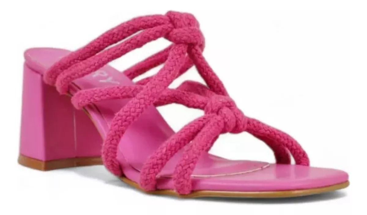 Sandalia Tacones Cordon Cuenda Moda Mujer Zapatillas Berry 7492.