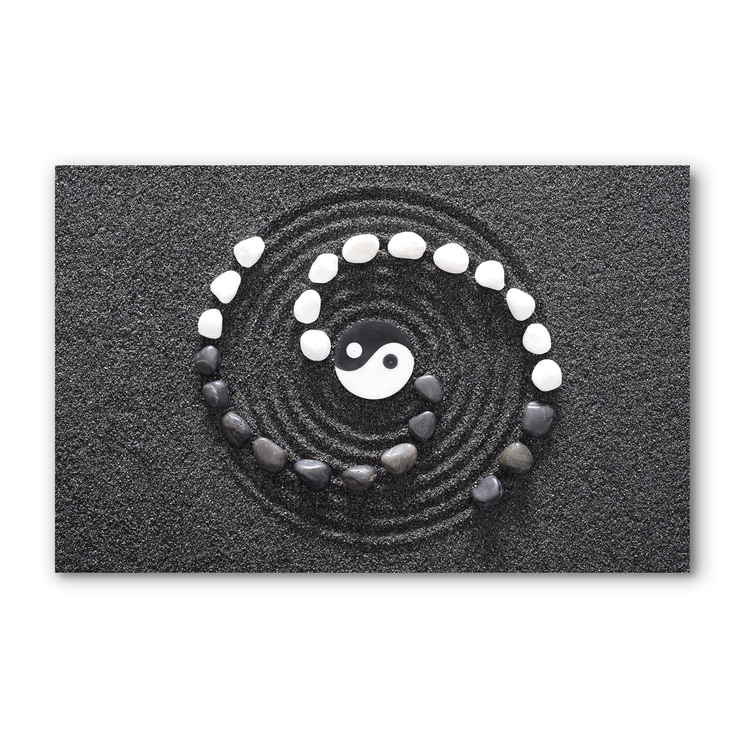 Cuadro Decorativo Moderno para Pared Ying Yang Minimalista Zen Yoga Arte para Sala y Recámara