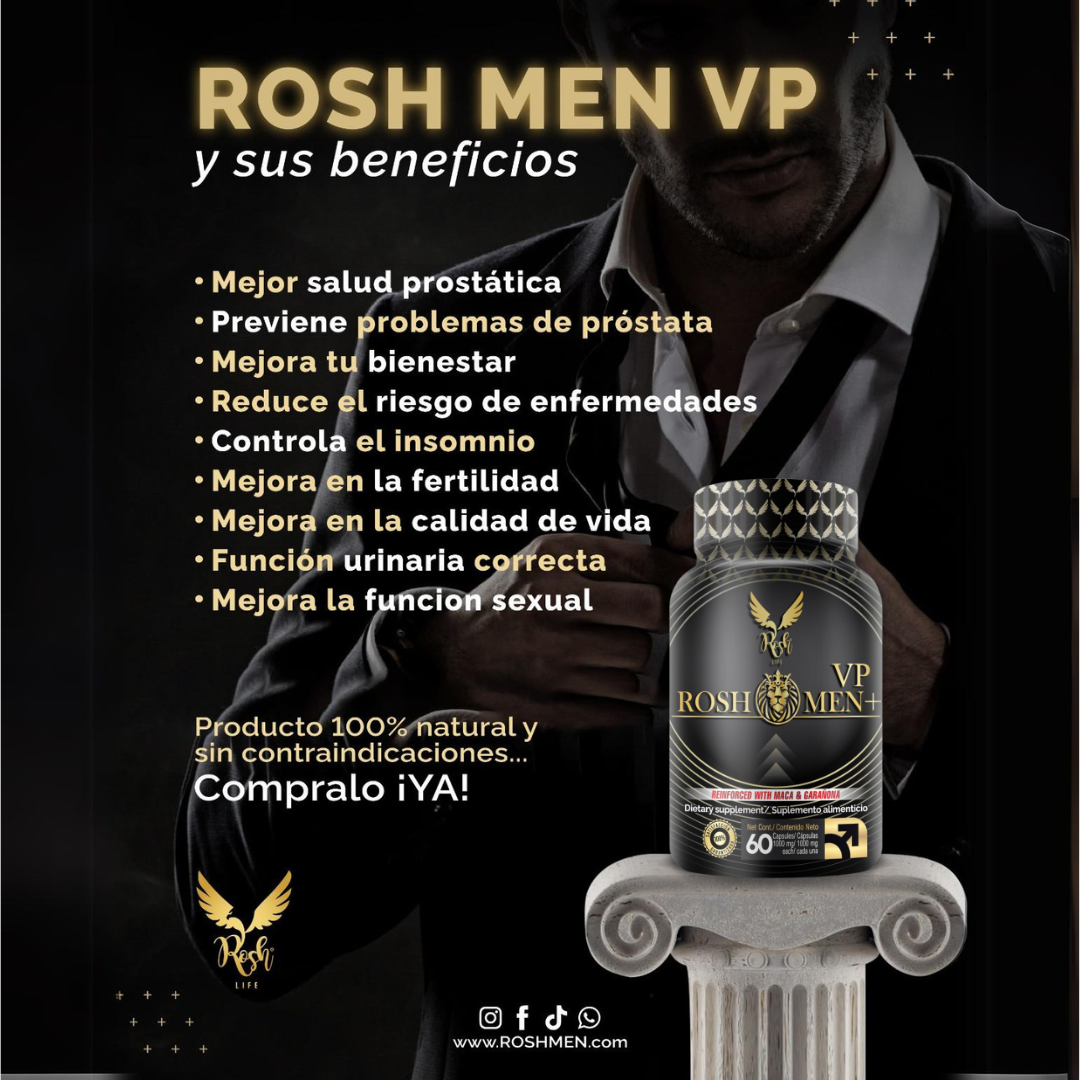 Próstata Sana ROSH MEN VP  maca vigorizante masculino 60 capsulas .